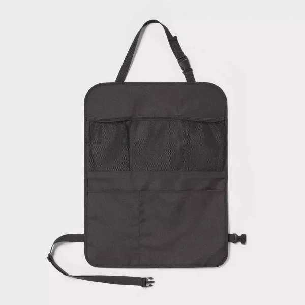 Small Seat Back Organizer Black : Car Accessories, Backseat Automotive Organizer, Polyester, 22" Height