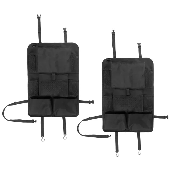 Stalwart Backseat Car Organizer 2-Pack, Black