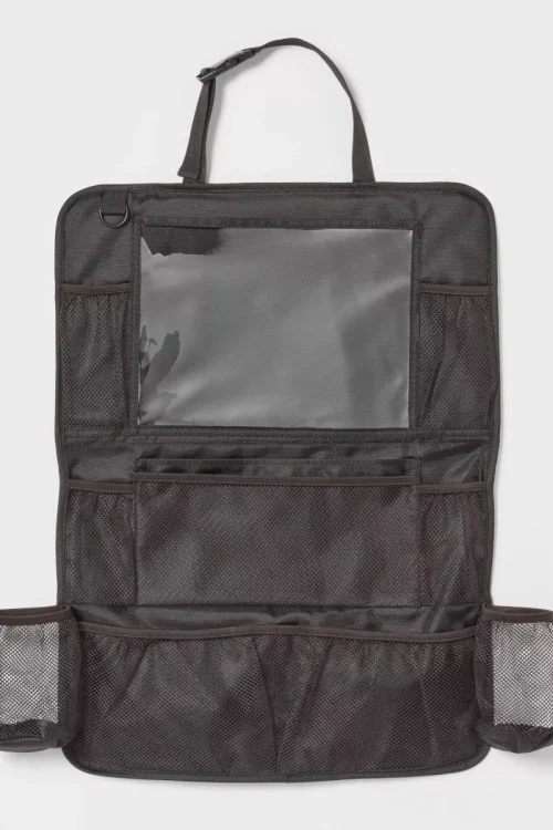 Large Seat Back Organizer Black No Edge Binding : Automotive Backseat Car Organizer, Car Accessories